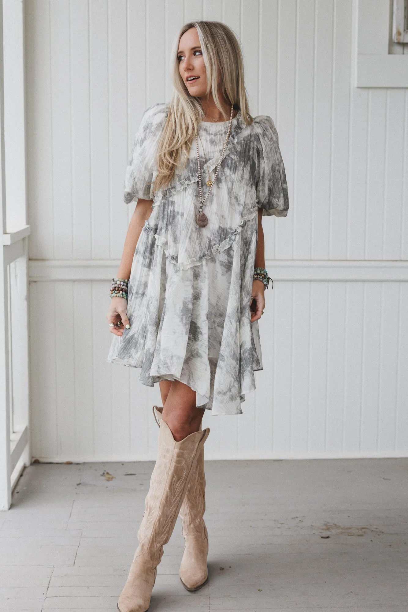 Dream Cloud Dress - Gray