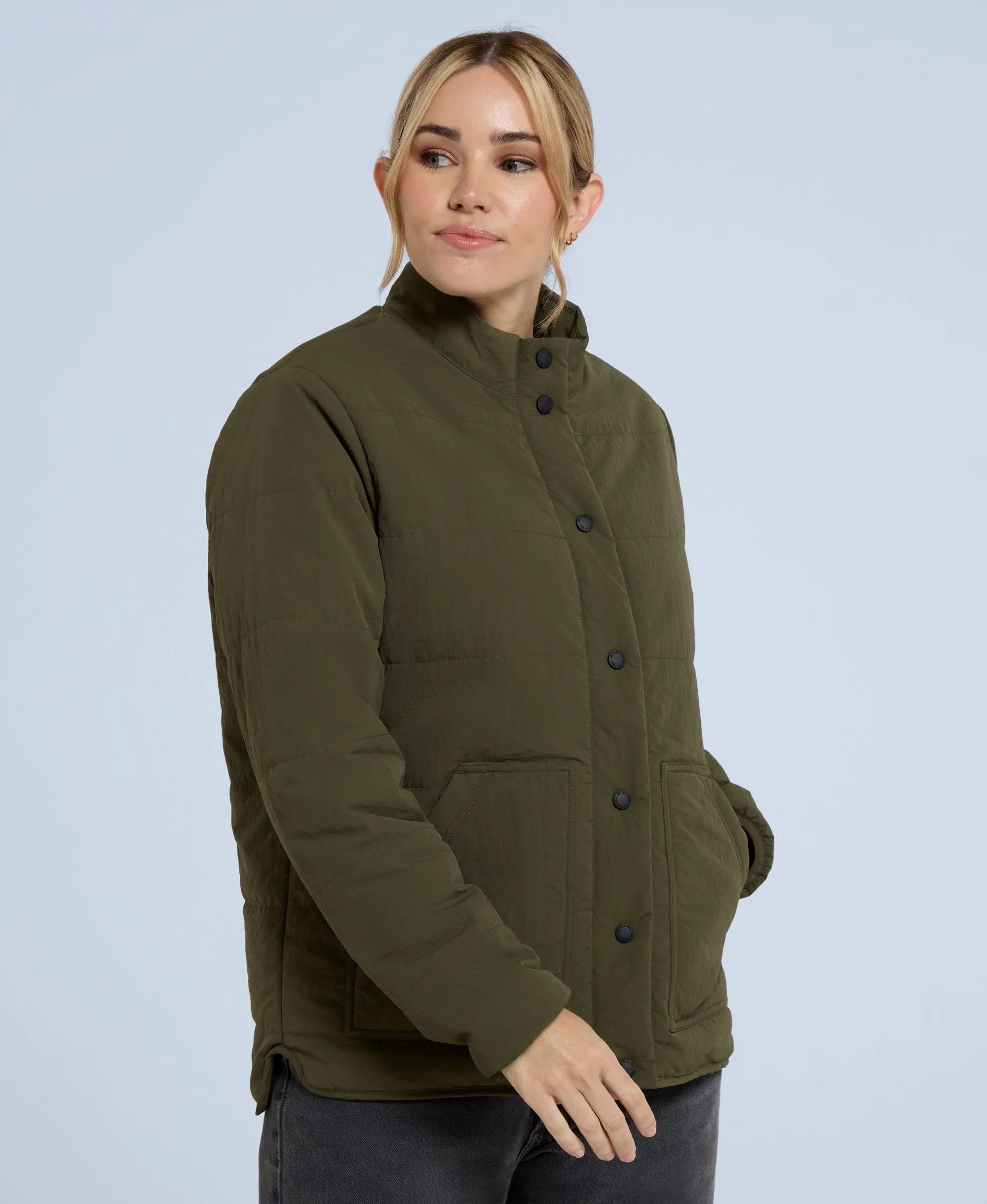 Dune Womens Quilted Jacket - Green
