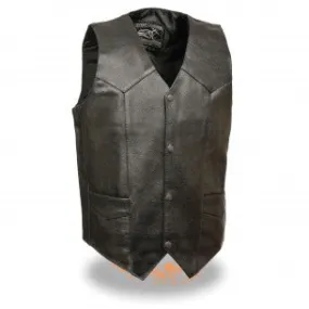 ELL5310 Men's Classic Snap Front Biker Vest
