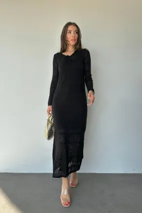 ELS Lined Knit Dress - Black - Leominster