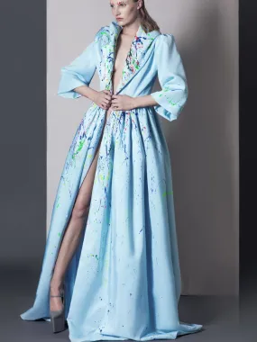 Embellished Voluminous Coat