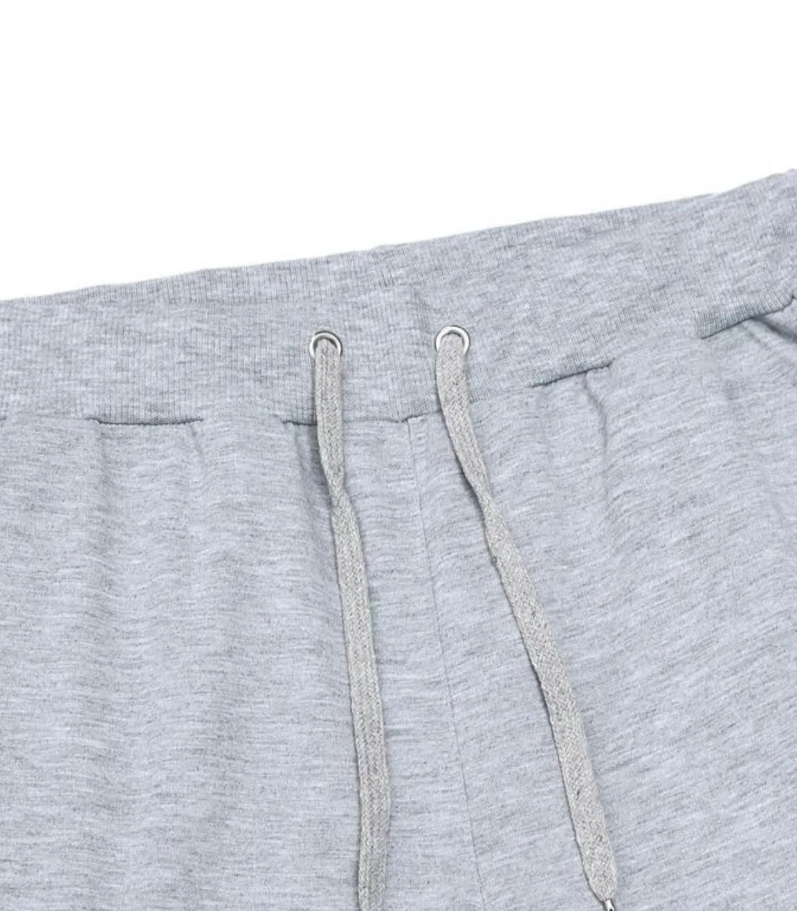 Extended sizes men 2pcs slant pockets drawstring waist sweatpants