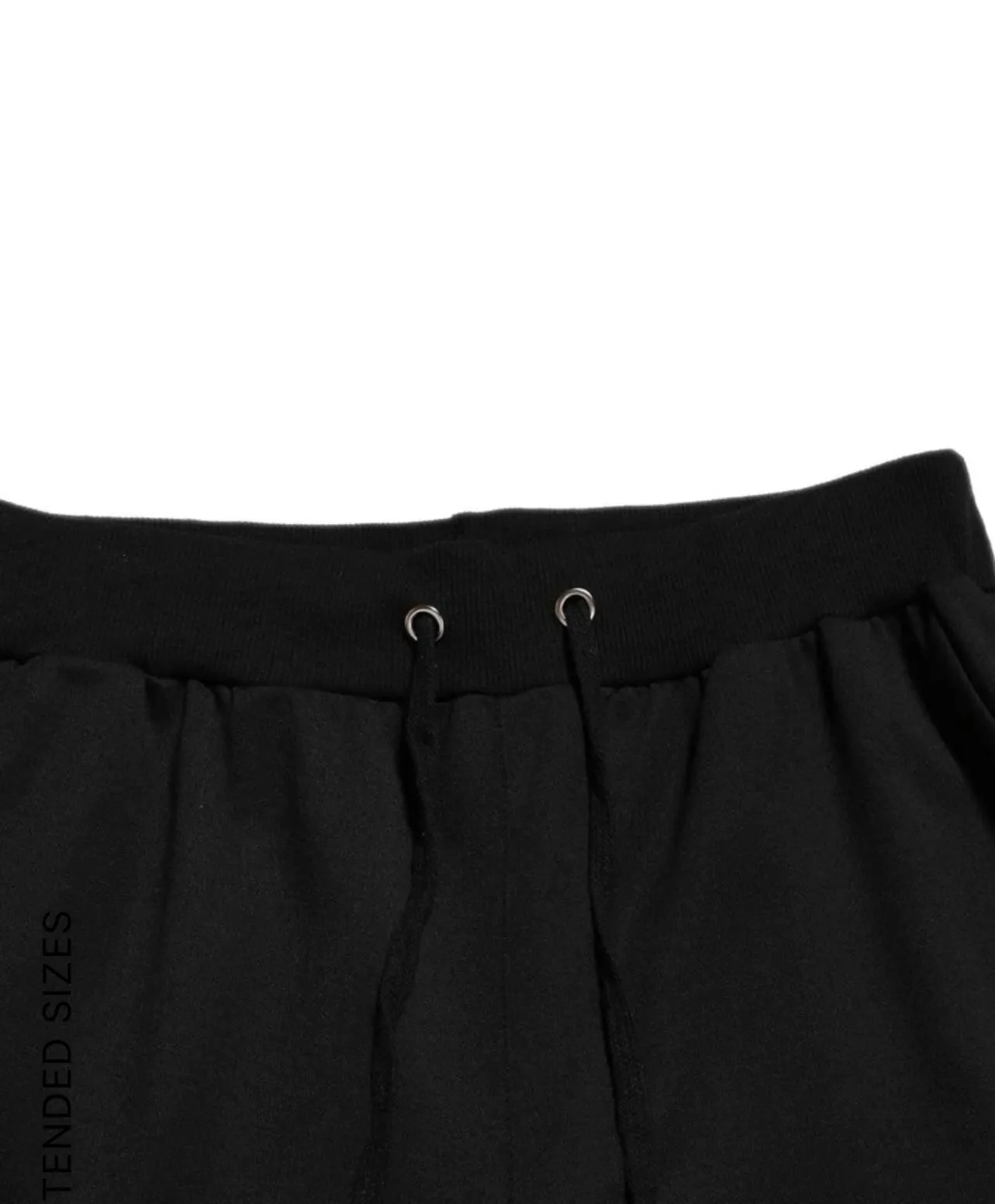 Extended sizes men 2pcs slant pockets drawstring waist sweatpants