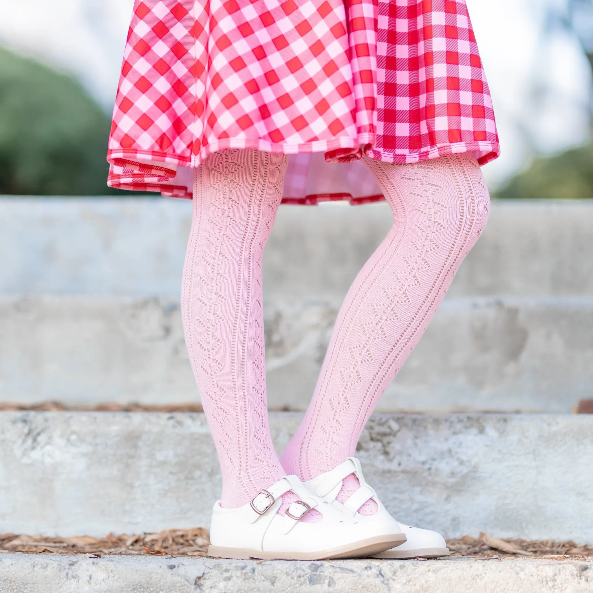 Fancy Knit Tights - Blossom