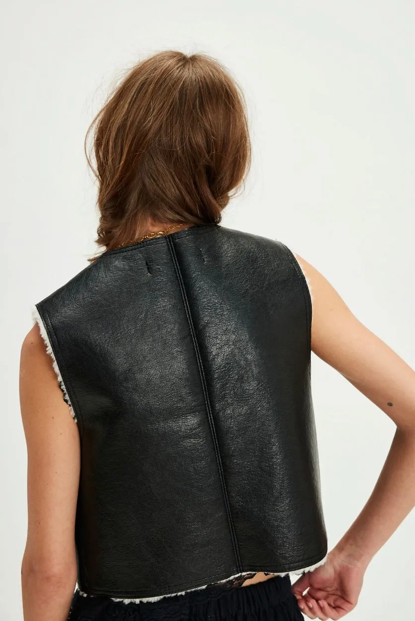 Free People Travelers Leather Vest