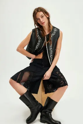 Free People Travelers Leather Vest