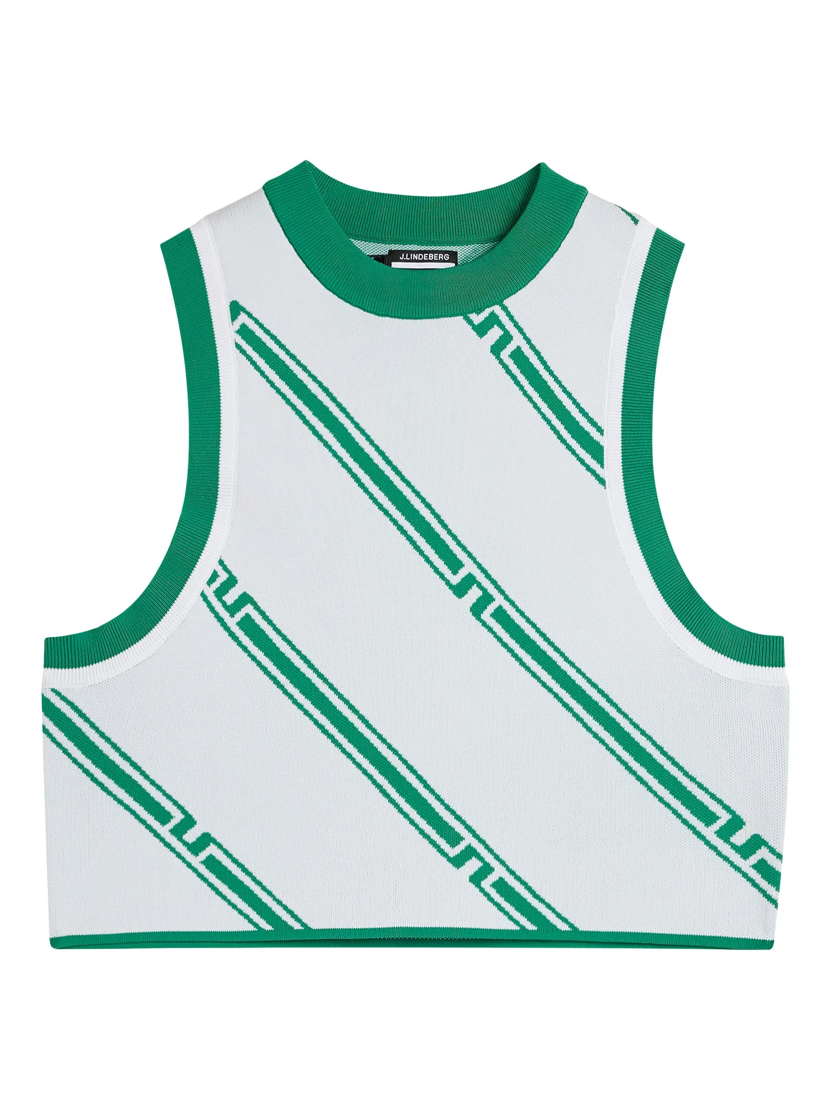 Freja Knitted Top / Green Bias Stripe
