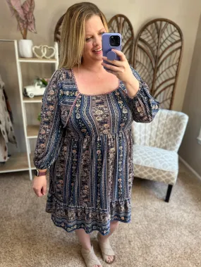 Full of Spirit Dress w/Pockets - Navy