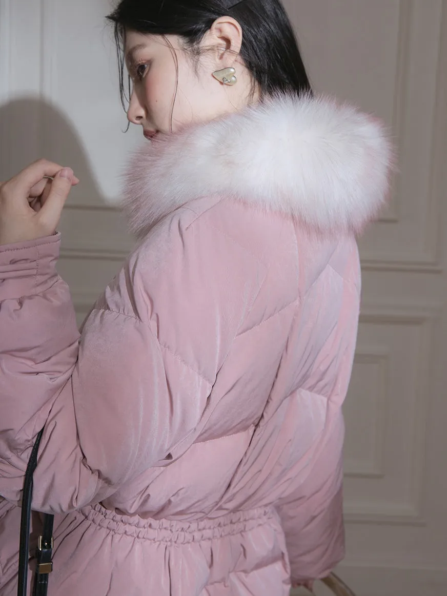 Fur Collar Long Down Jacket