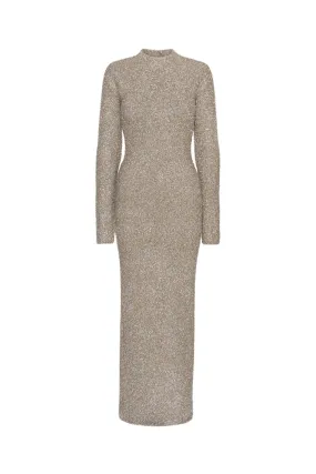 Glitter Knit Maxi Dress - Rich Gold Comb.