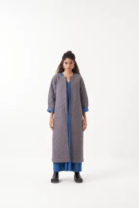 GREY LONG QUILTED JACKET CO-ORD (SET OF 2)-GREY
& ELECTRIC BLUE