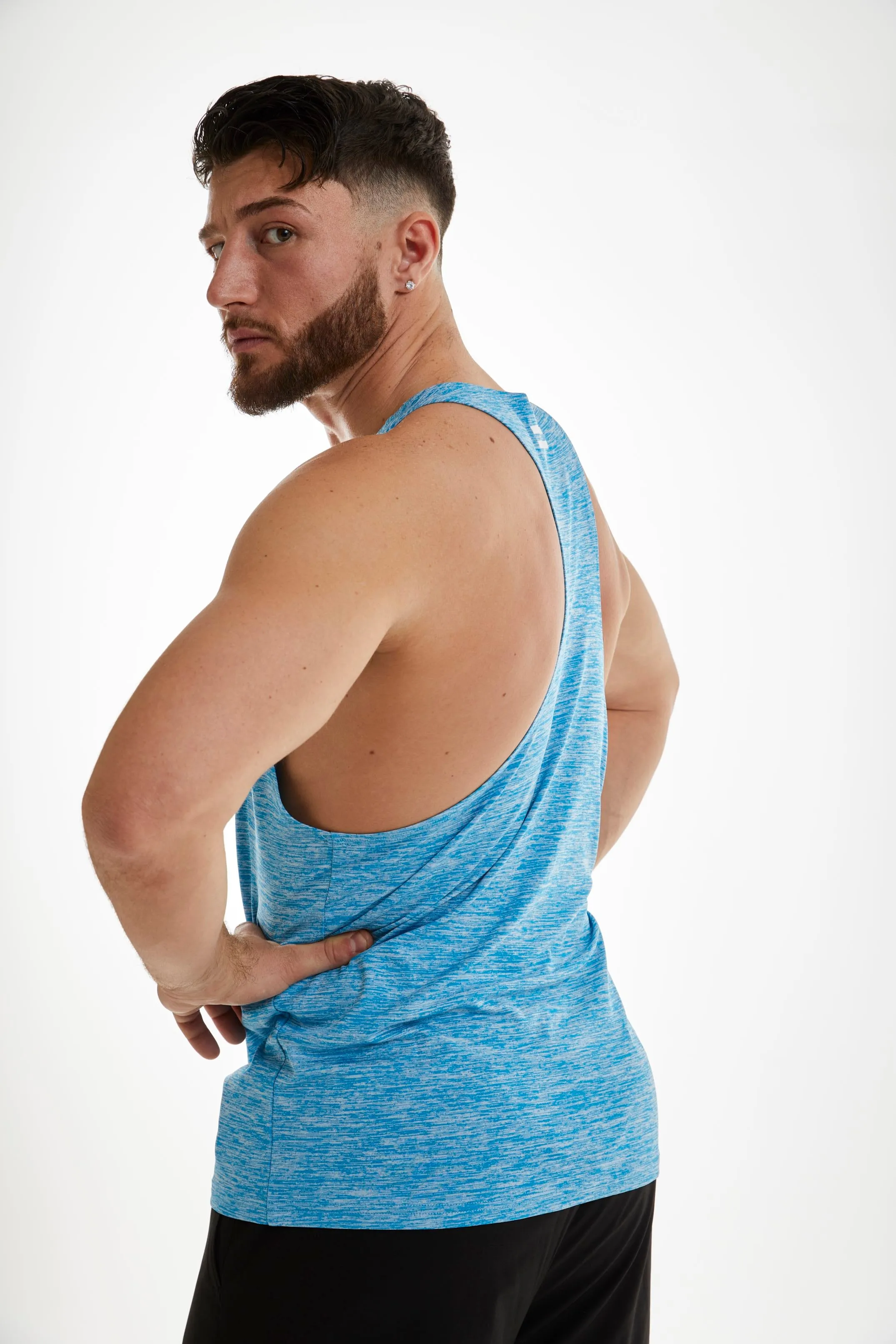 GymFreak Mens Active Vest - Blue
