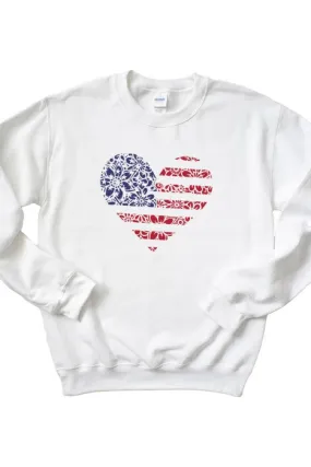 Heart Flag Sweatshirt