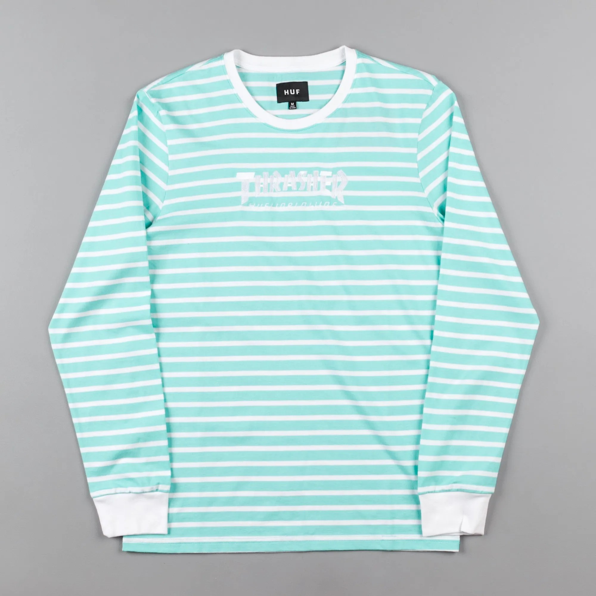 HUF x Thrasher TDS Stripe Crewneck Sweatshirt - Mint