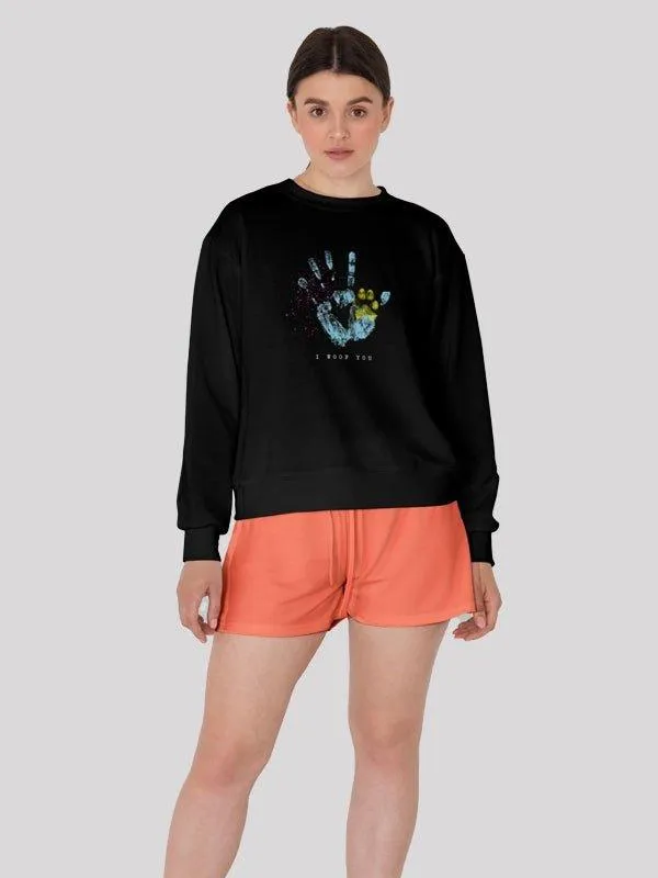 I Woof You Black Unisex Sweatshirt