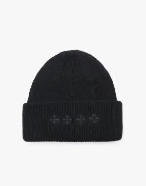 Independent Chain Cross Beanie - Heather Black