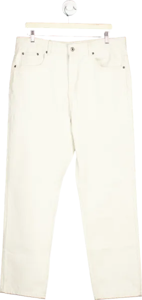 John Lewis & Partners Anyday Cream Straight Fit Trousers W 36/L 32