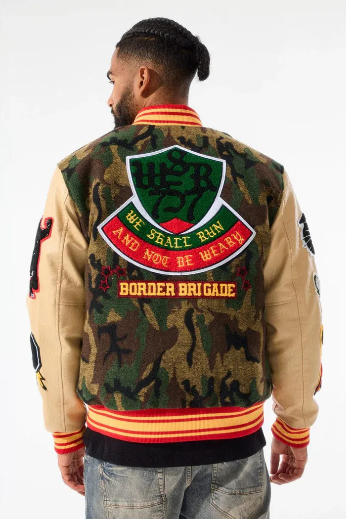 JORDAN CRAIG HELLCAT VARSITY JACKET (VINTAGE CAMO)