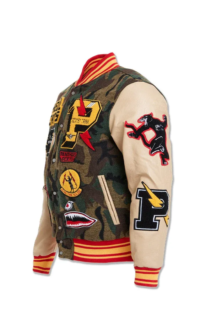 JORDAN CRAIG HELLCAT VARSITY JACKET (VINTAGE CAMO)