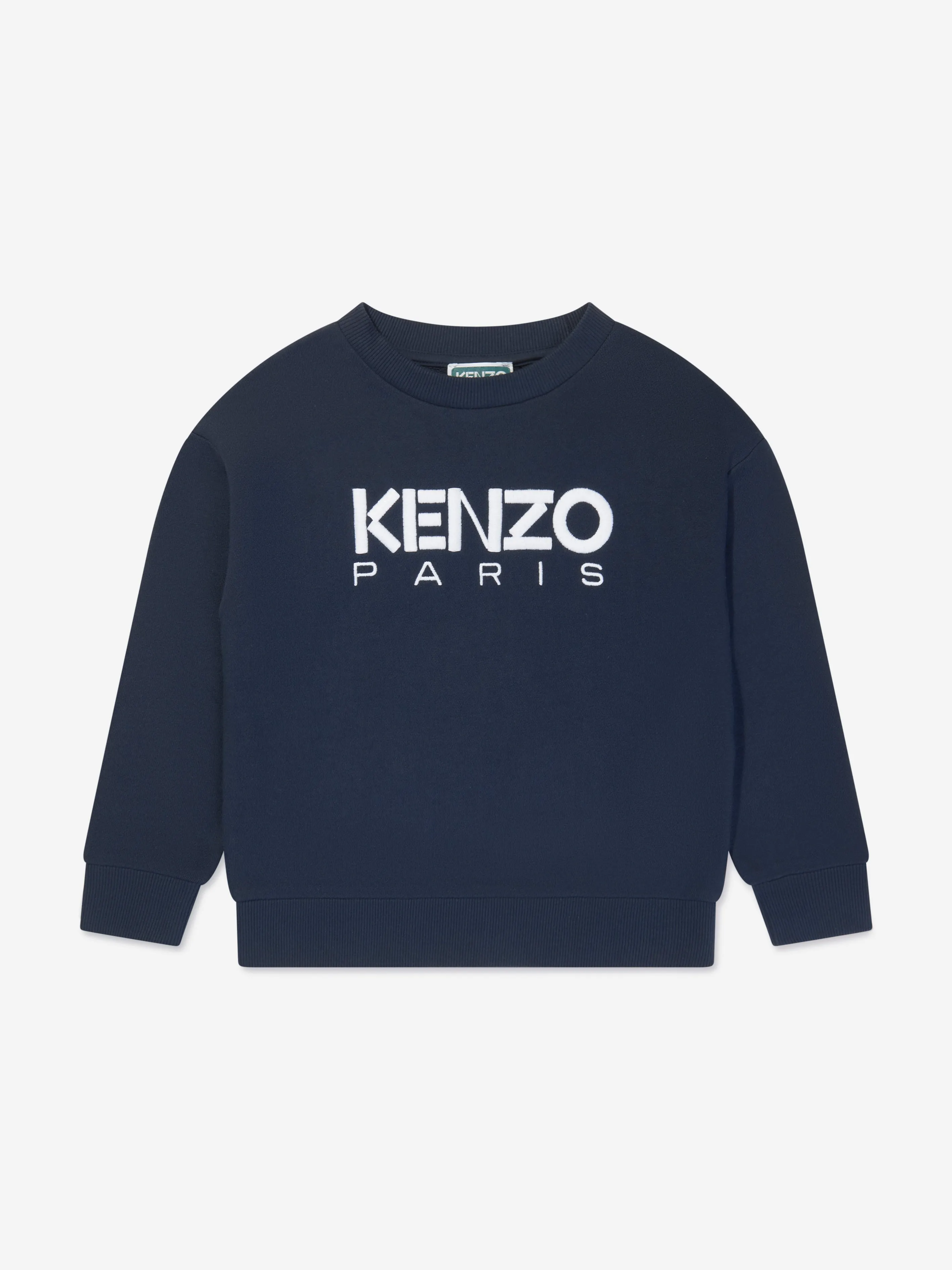 KENZO Boys Embroidered Logo Sweatshirt in Navy