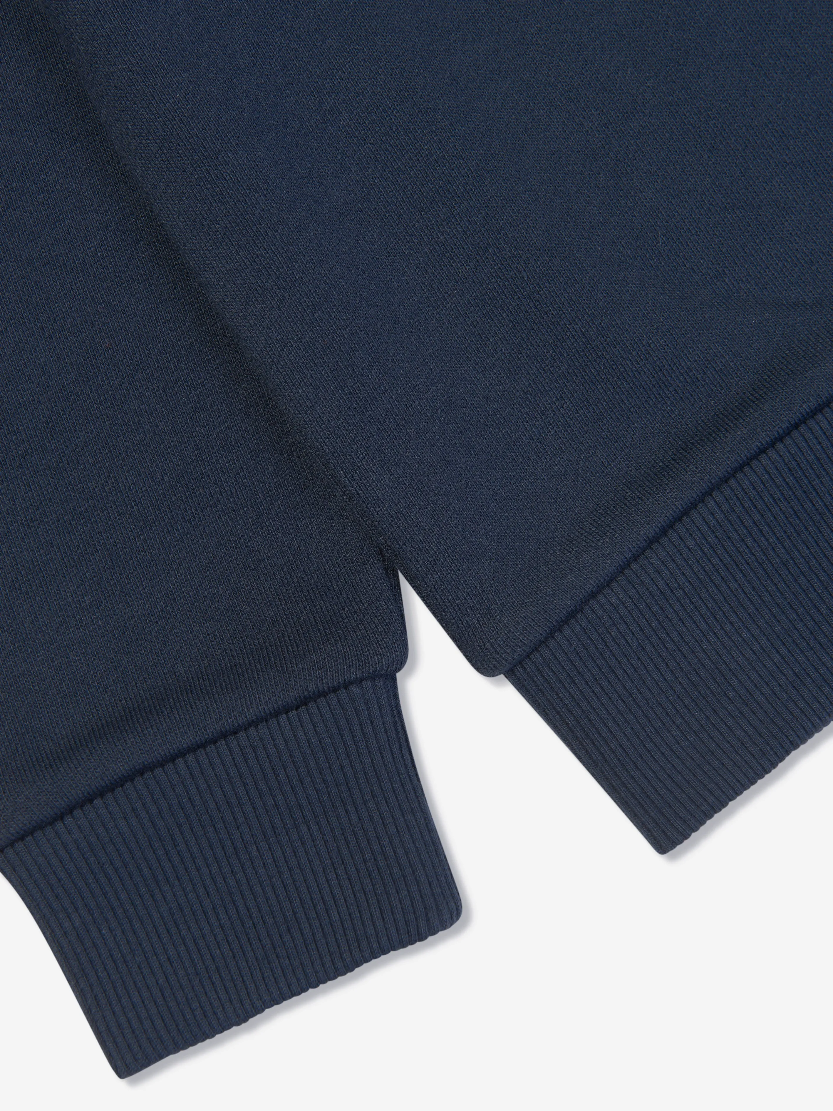 KENZO Boys Embroidered Logo Sweatshirt in Navy