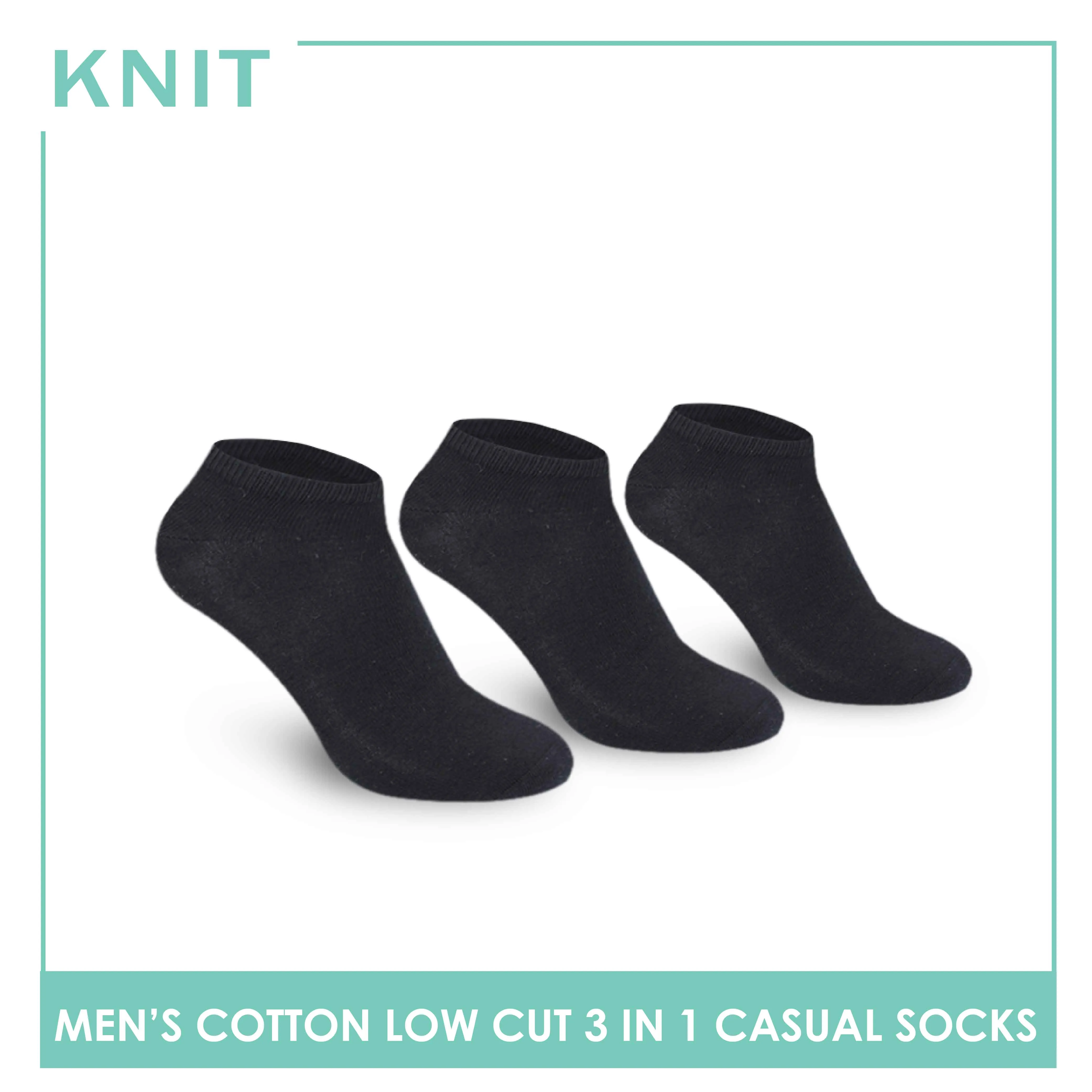 Knit Men’s Cotton Low Cut 3-in-1 Thin Casual Socks KMCKG1
