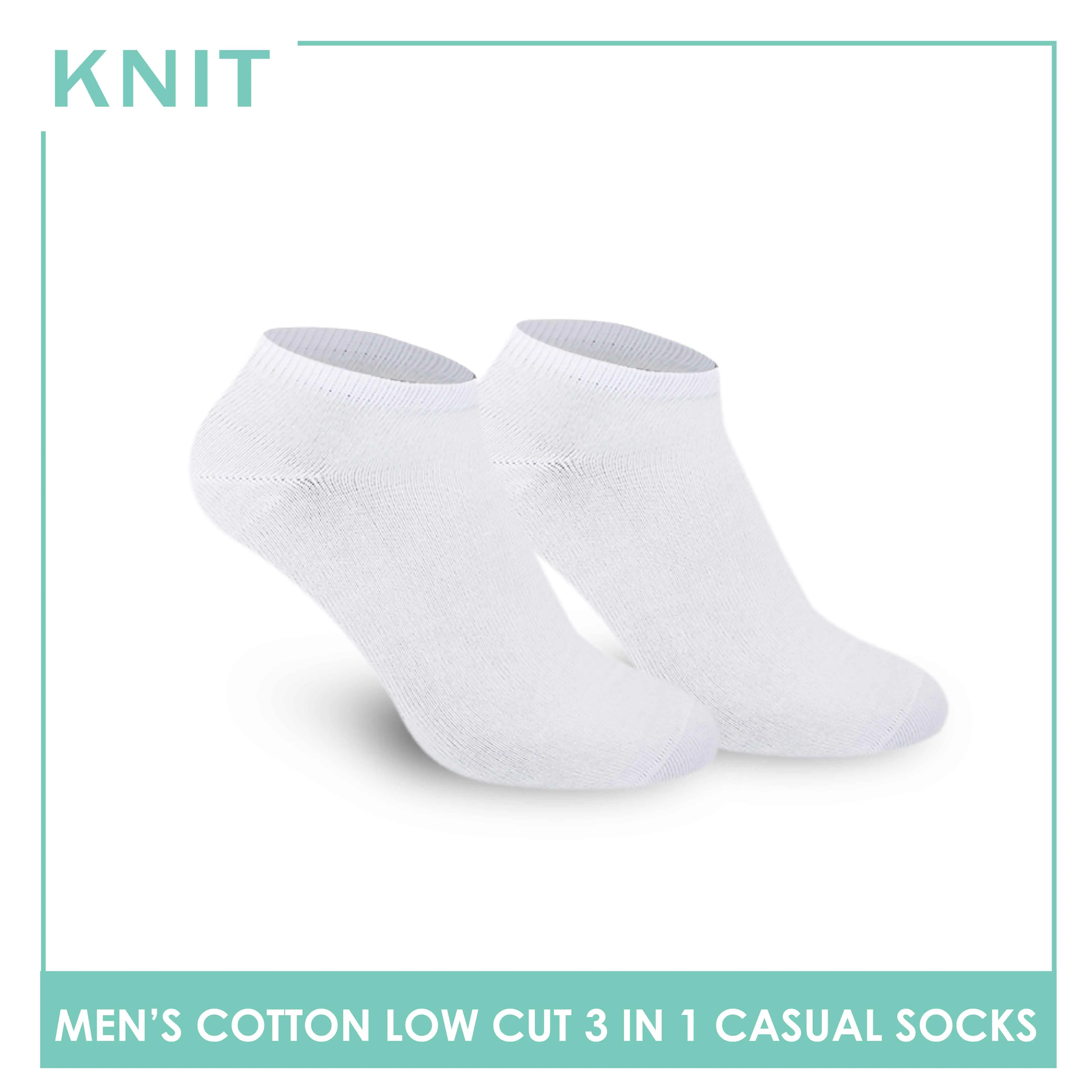 Knit Men’s Cotton Low Cut 3-in-1 Thin Casual Socks KMCKG1