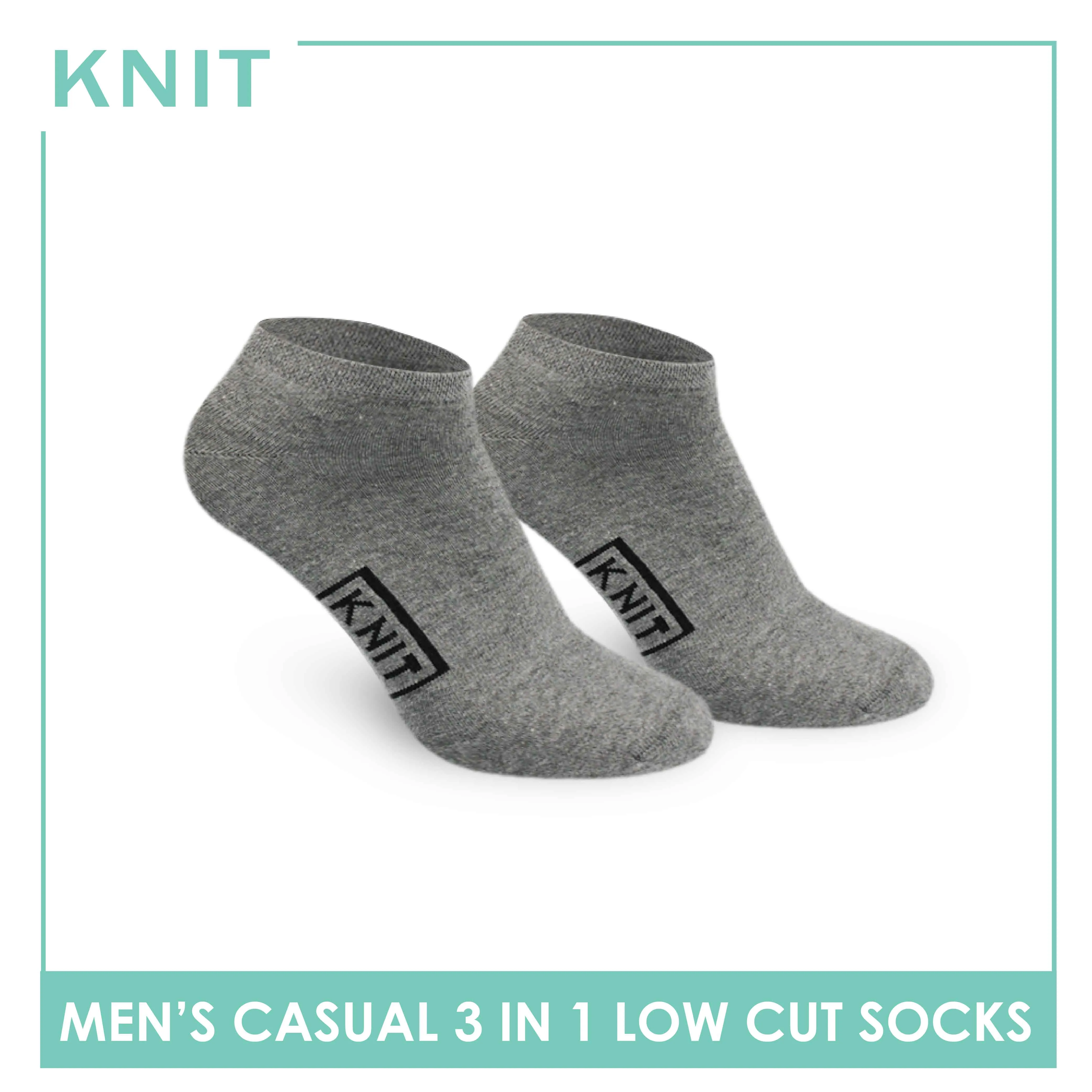 Knit Men’s Cotton Low Cut 3-in-1 Thin Casual Socks KMCKG1