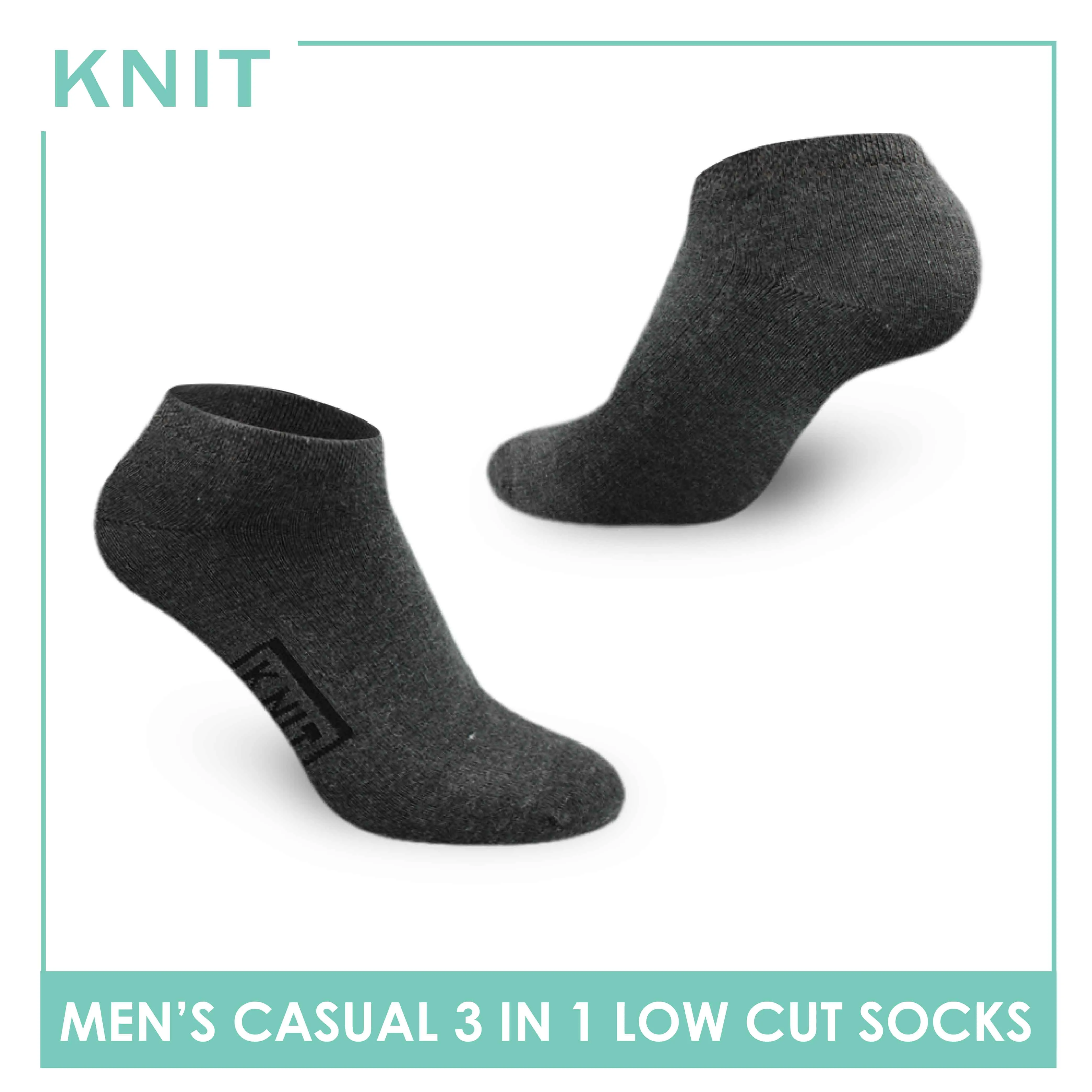Knit Men’s Cotton Low Cut 3-in-1 Thin Casual Socks KMCKG1