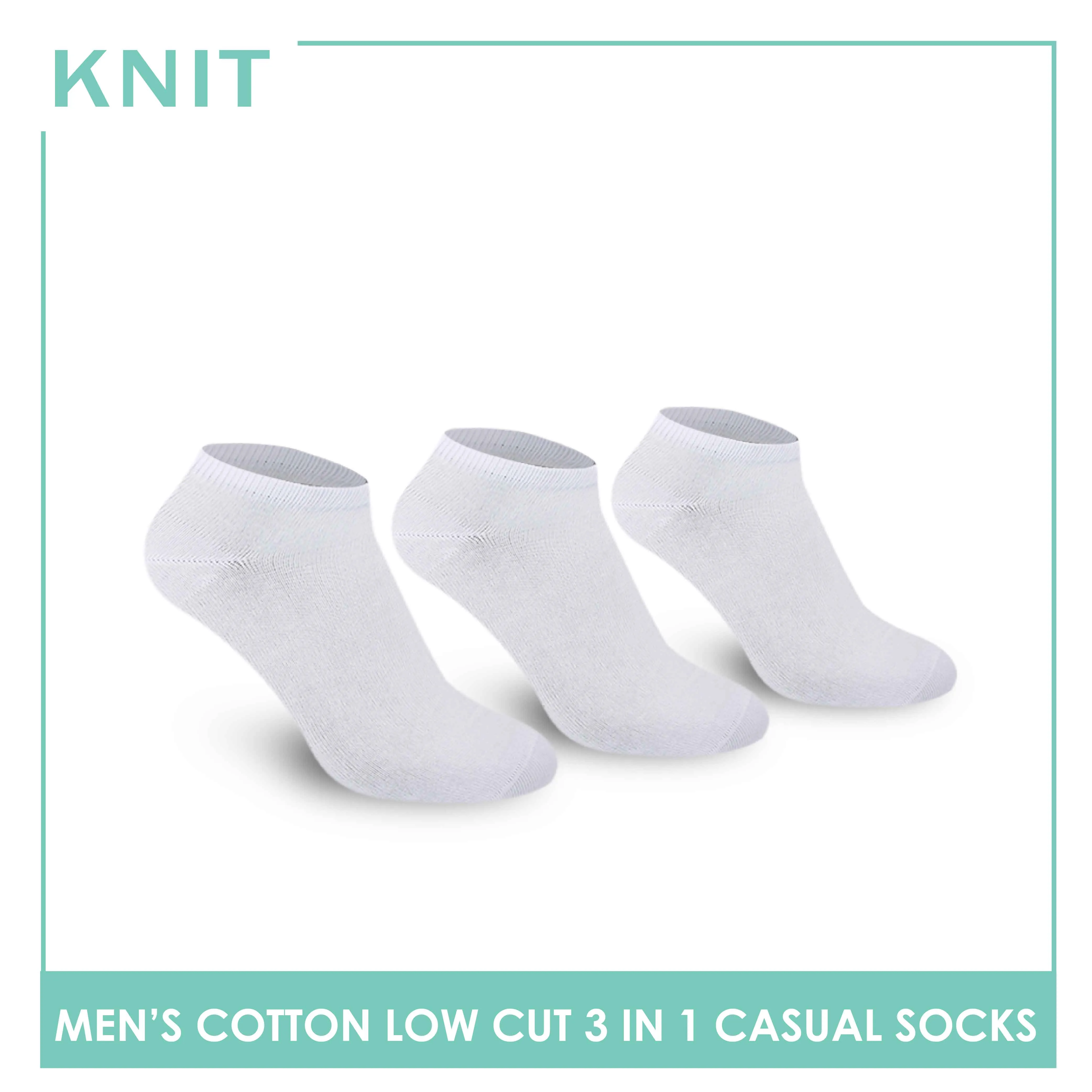 Knit Men’s Cotton Low Cut 3-in-1 Thin Casual Socks KMCKG1