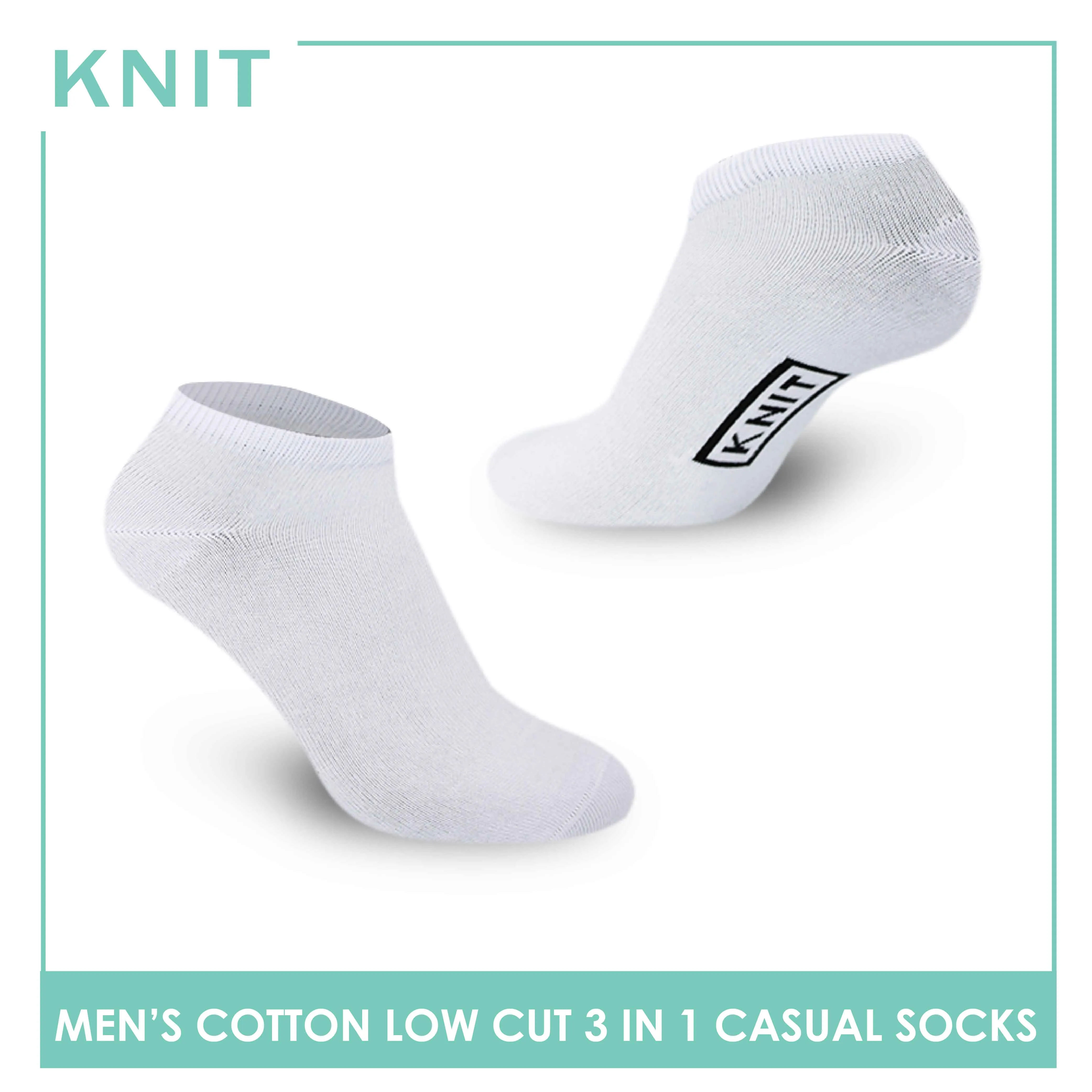 Knit Men’s Cotton Low Cut 3-in-1 Thin Casual Socks KMCKG1