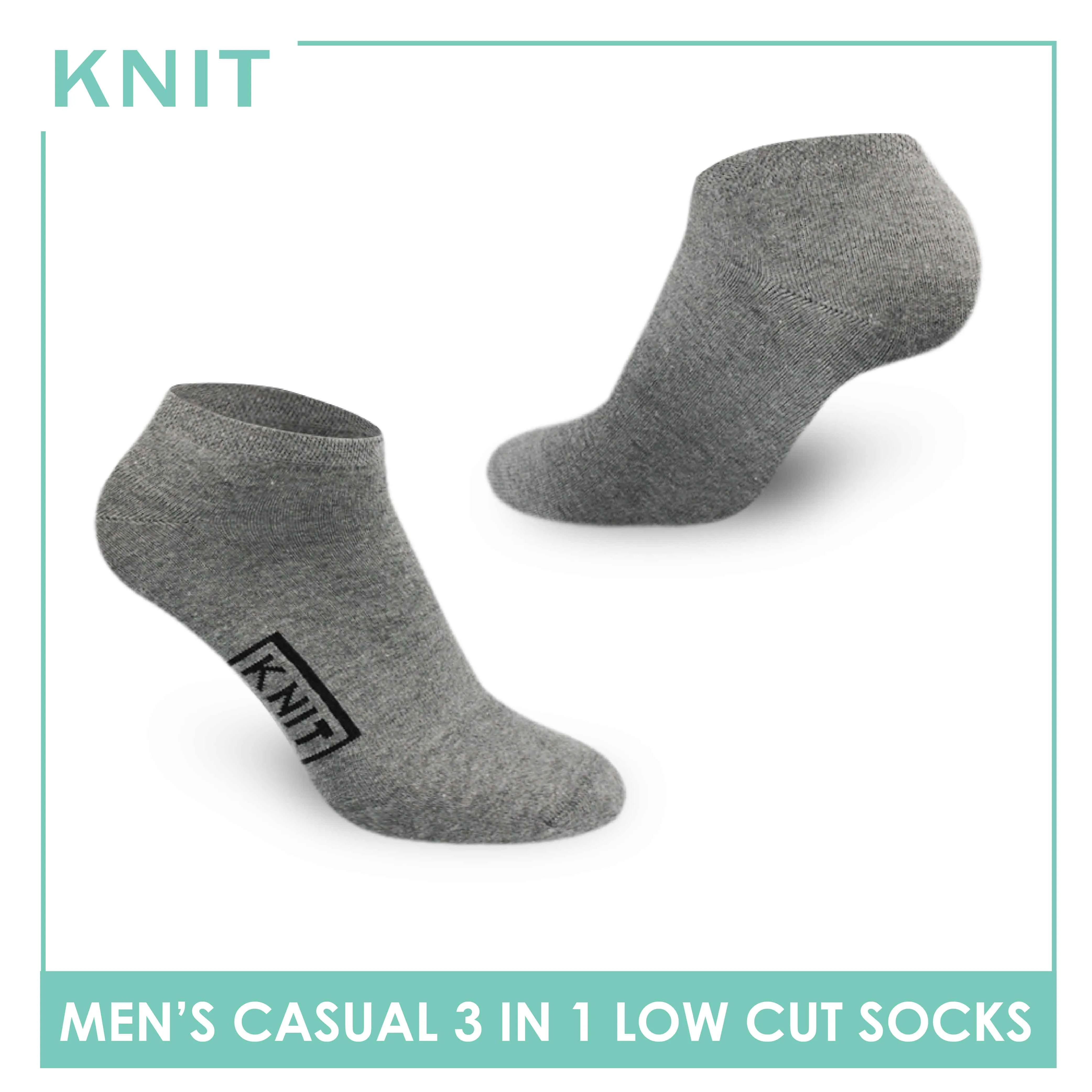 Knit Men’s Cotton Low Cut 3-in-1 Thin Casual Socks KMCKG1