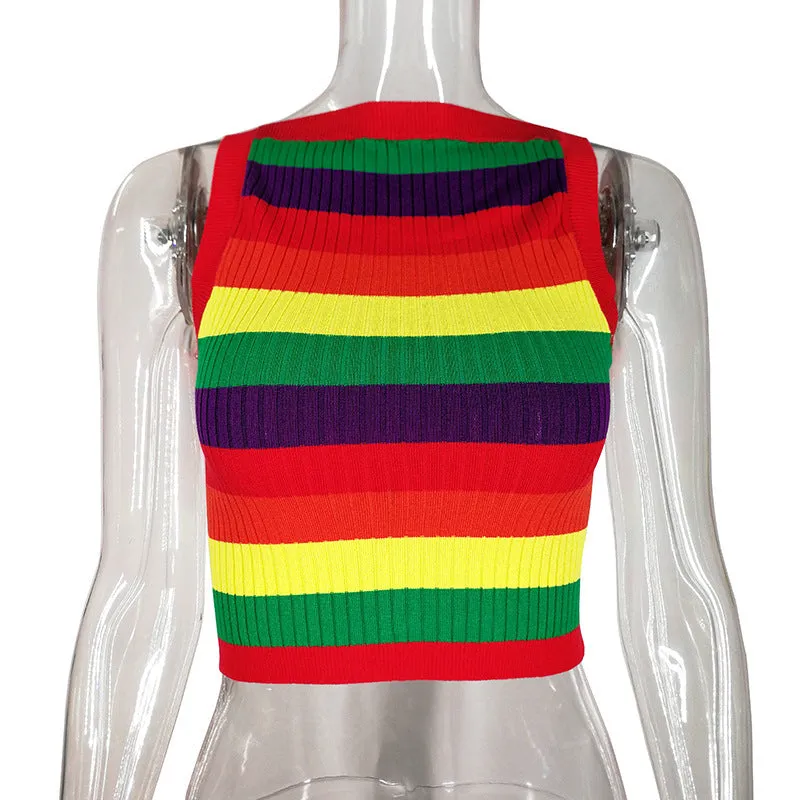 Knitted Rainbow vest