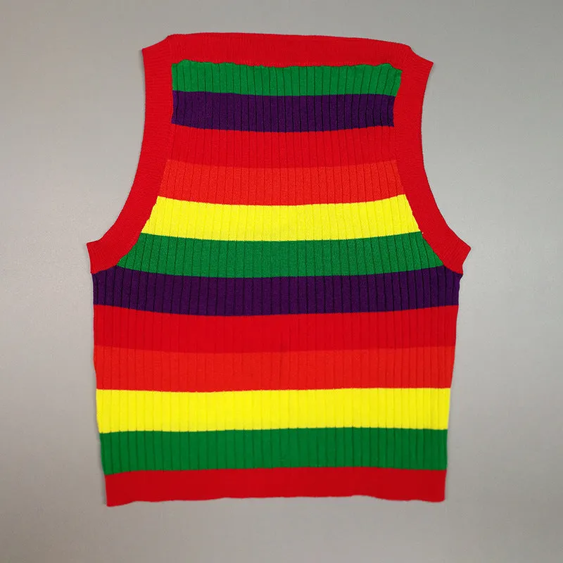 Knitted Rainbow vest