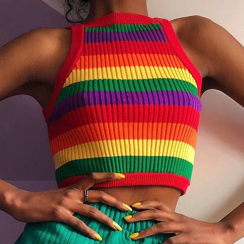 Knitted Rainbow vest