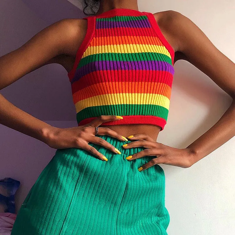 Knitted Rainbow vest