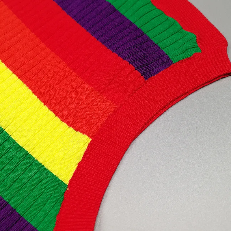 Knitted Rainbow vest