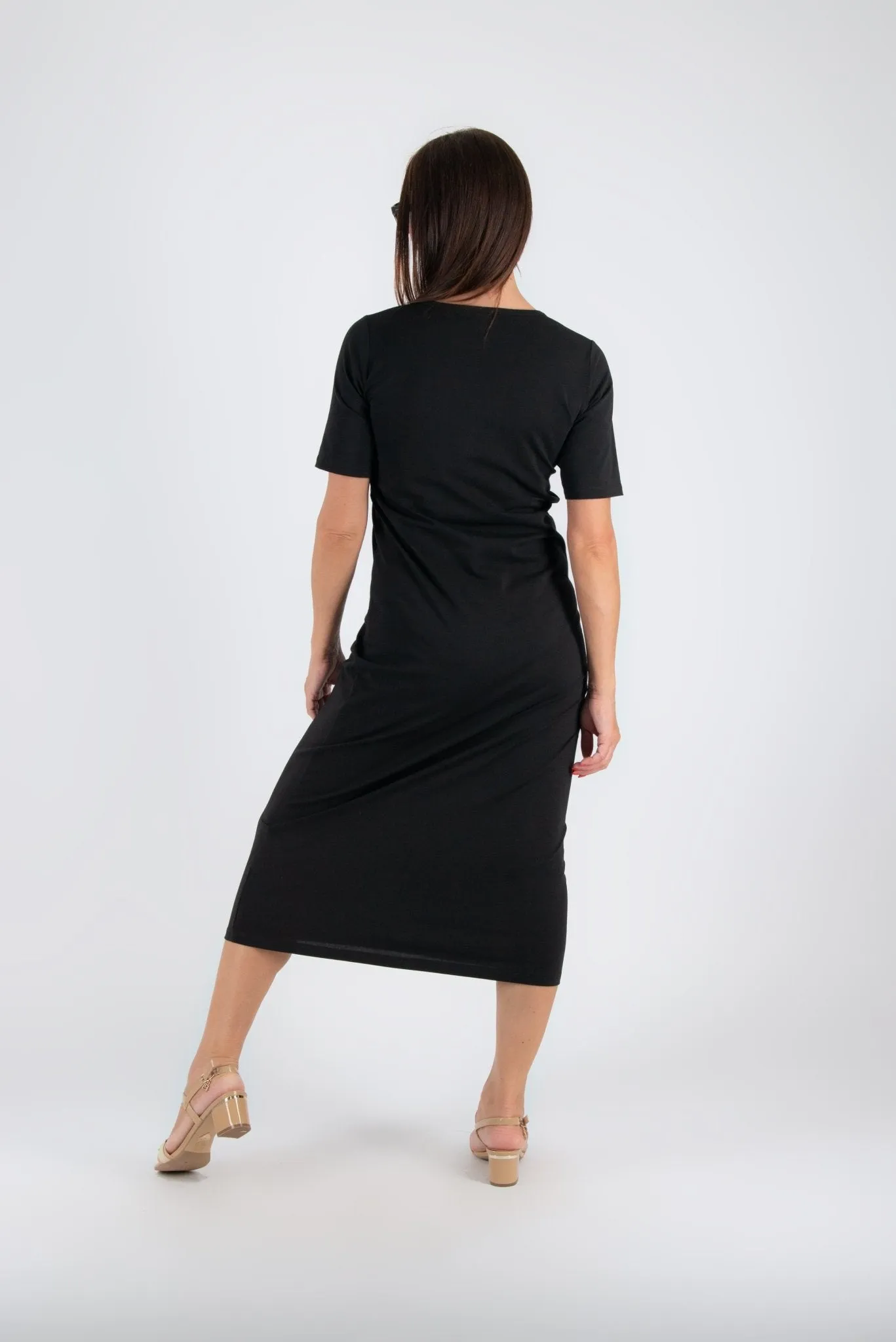 KRISTA V Neck Jersey Dress