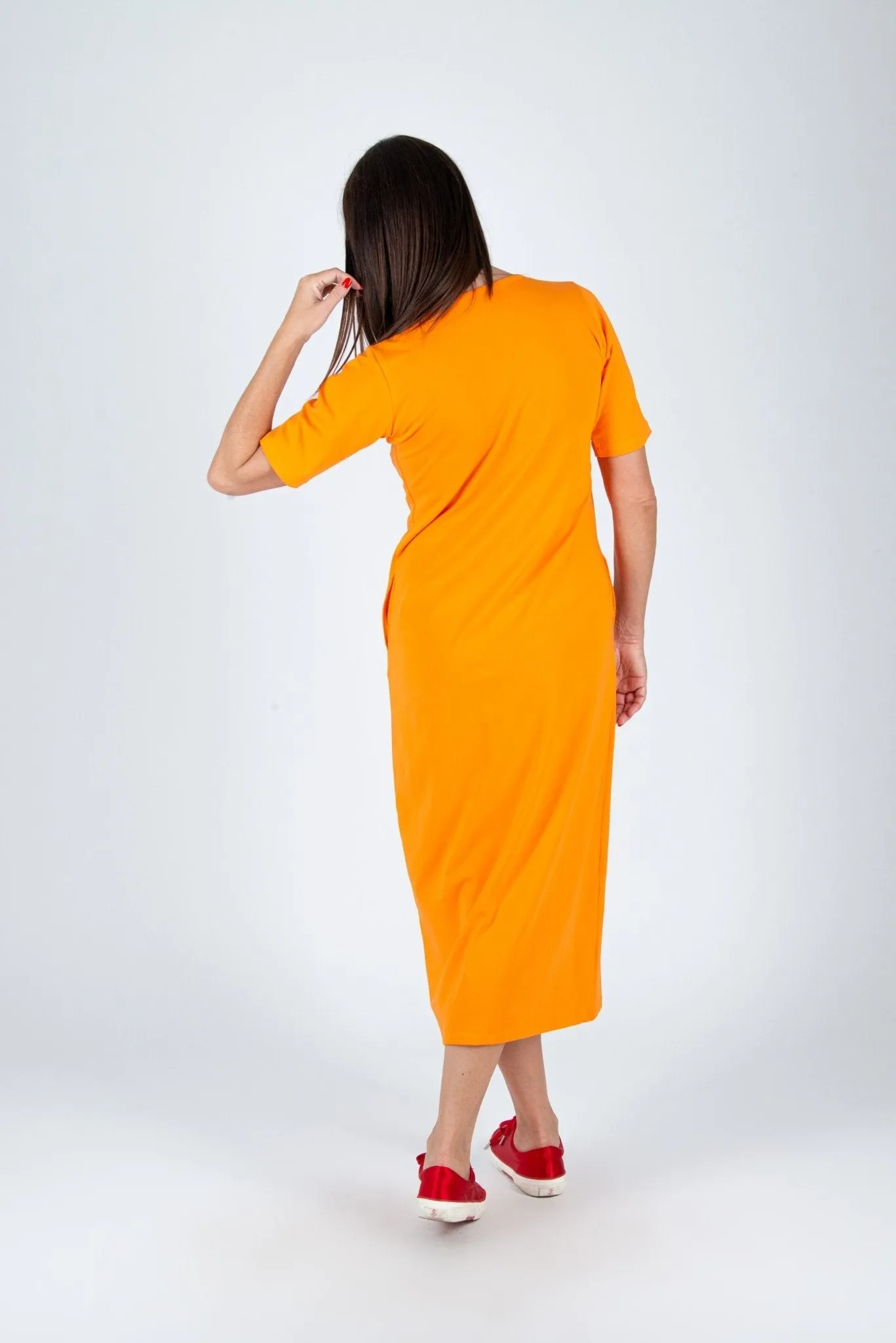 KRISTA V Neck Jersey Dress