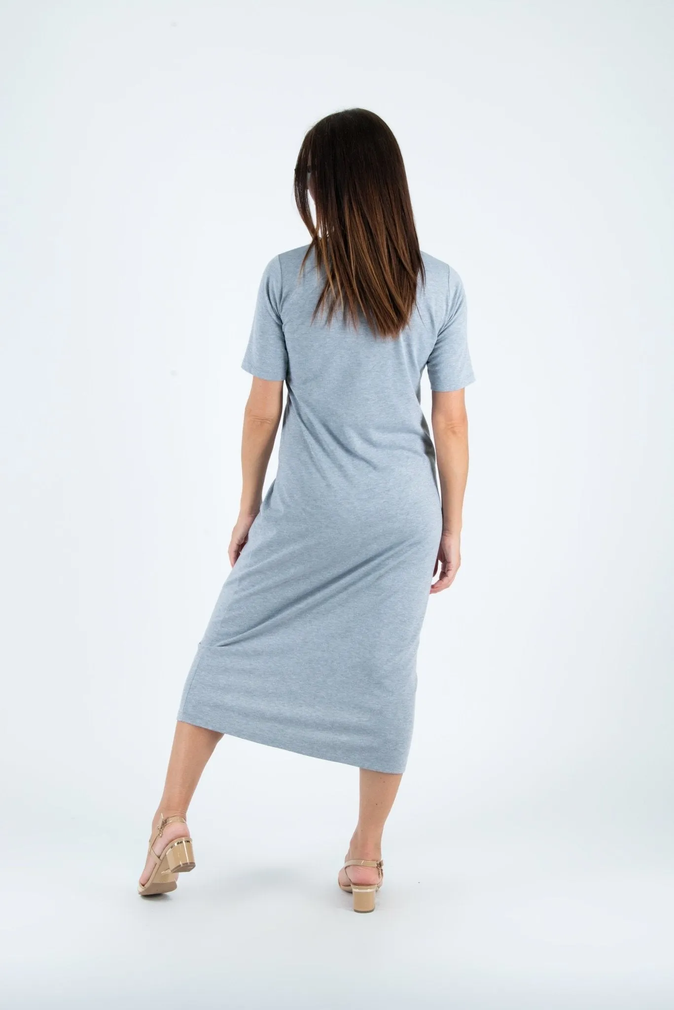 KRISTA V Neck Jersey Dress