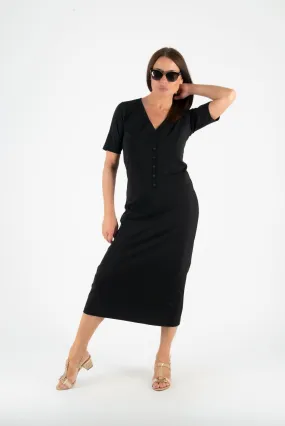 KRISTA V Neck Jersey Dress