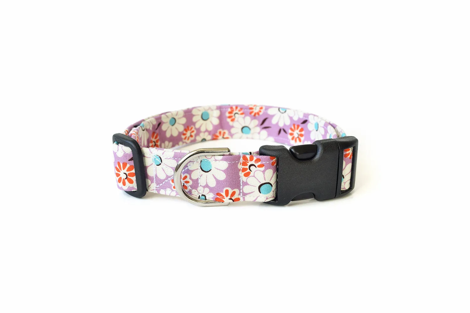 Lavender Purple Floral Dog Collar