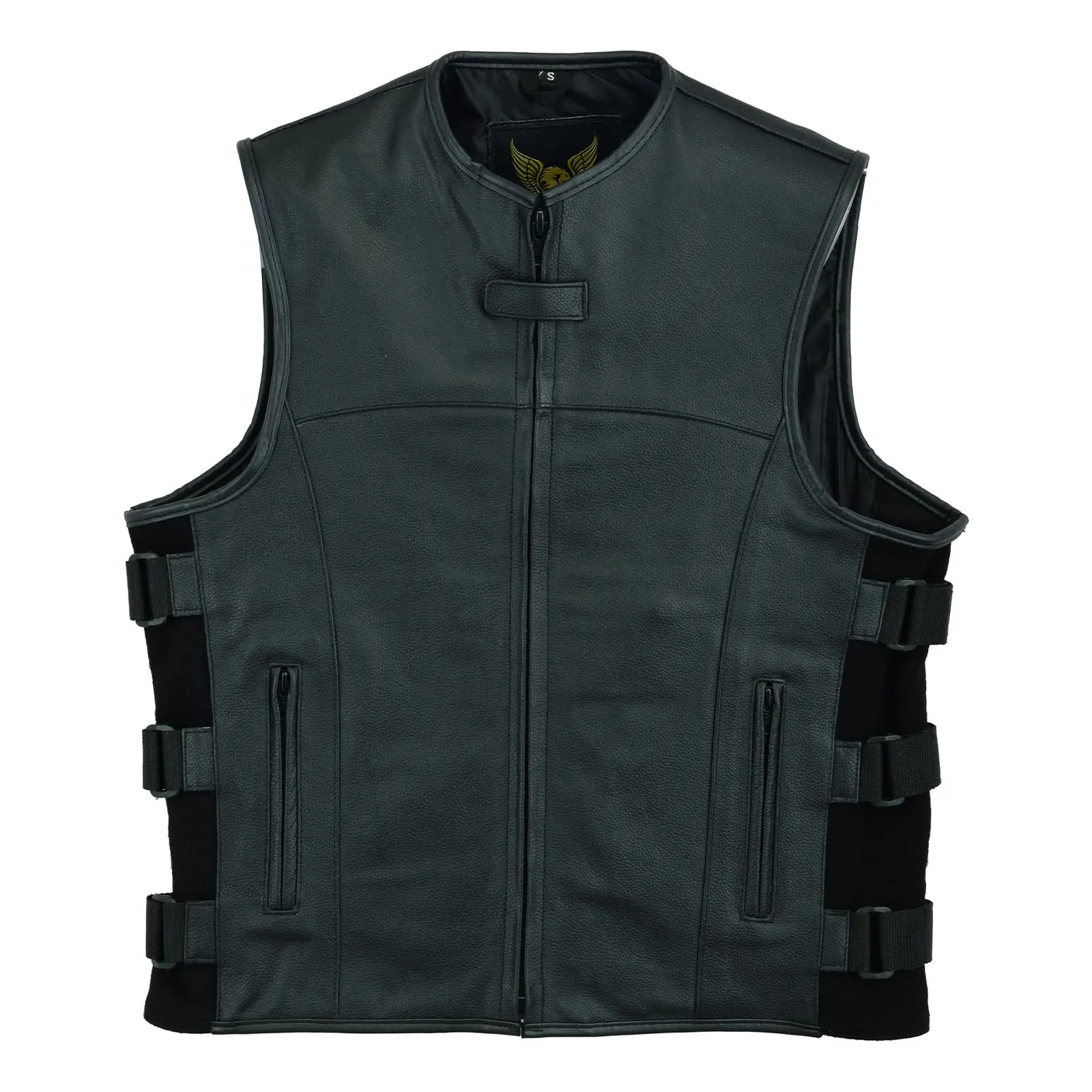 Leatherick SWAT Style Cowhide Biker Vest