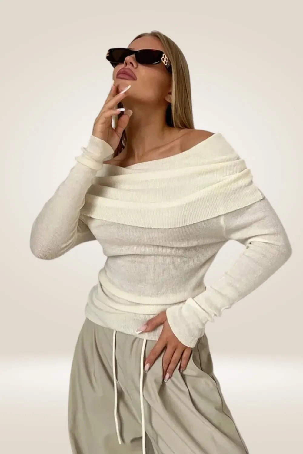 Leyla Off The Shoulder Sweater