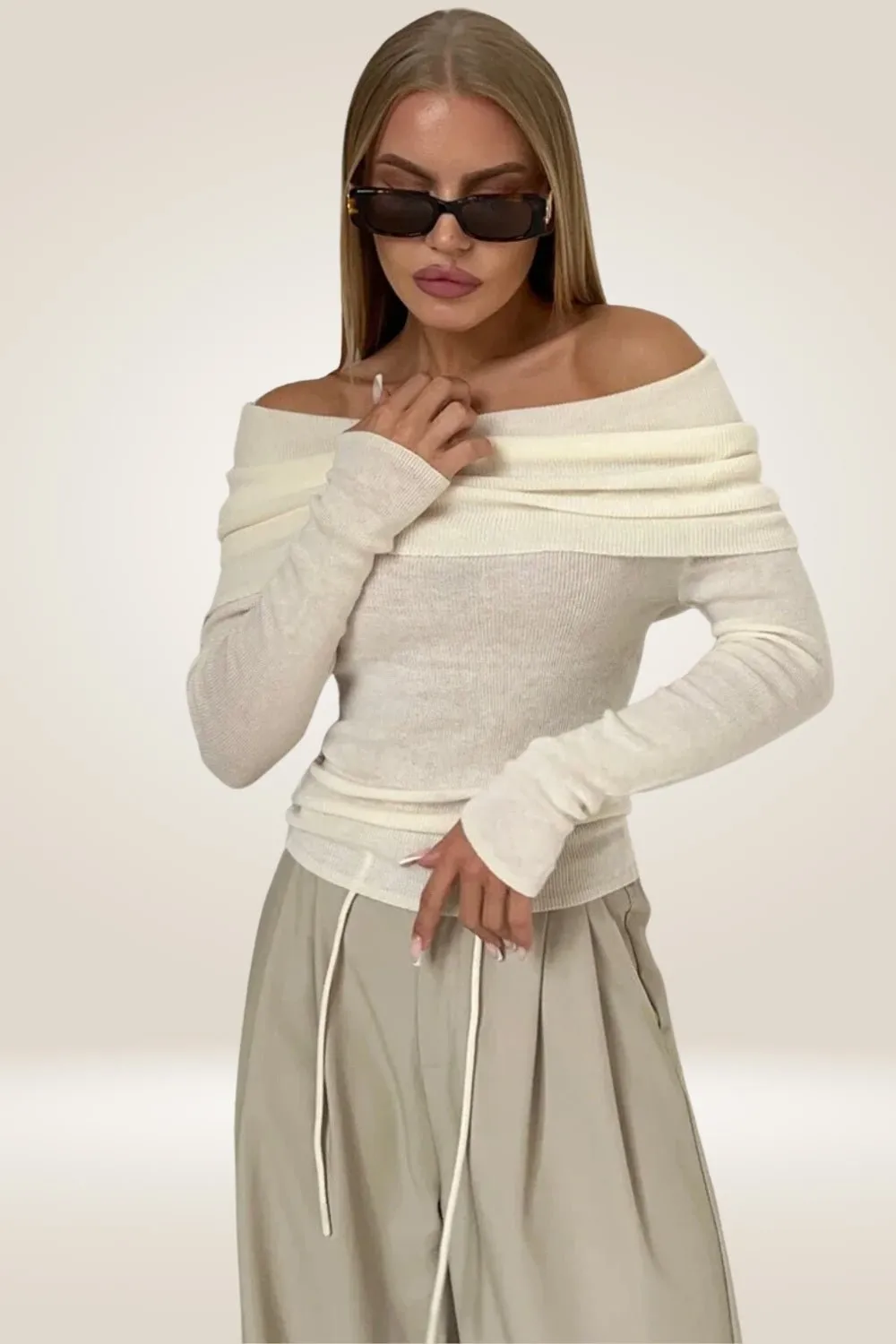 Leyla Off The Shoulder Sweater