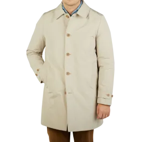 Light Beige Cotton Thermore Impermeabile Coat