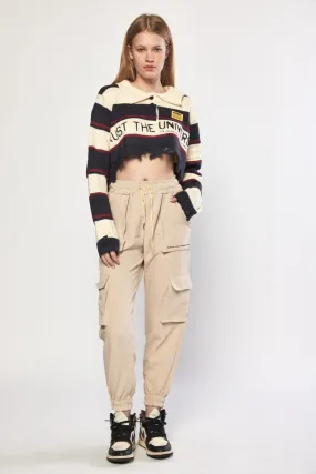 Long sleeve knit crop top | SHORA KNIT