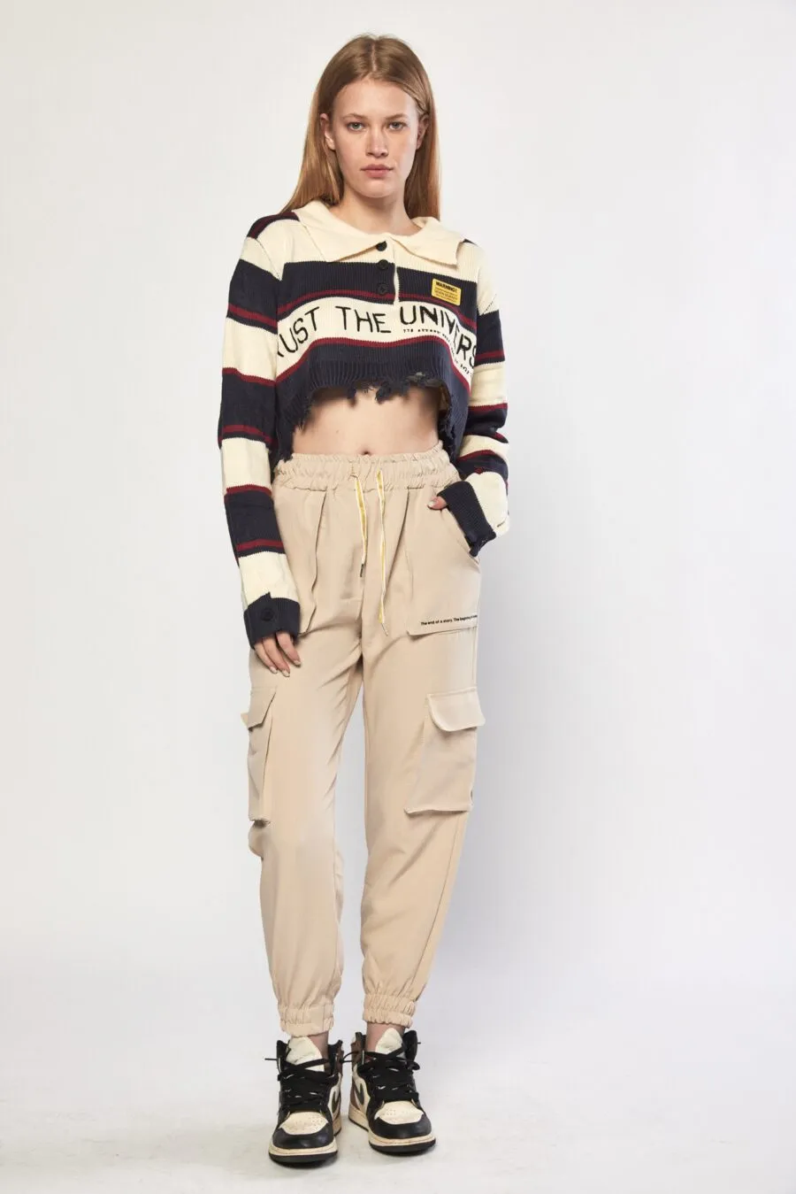 Long sleeve knit crop top | SHORA KNIT