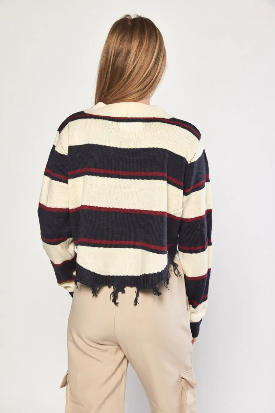 Long sleeve knit crop top | SHORA KNIT