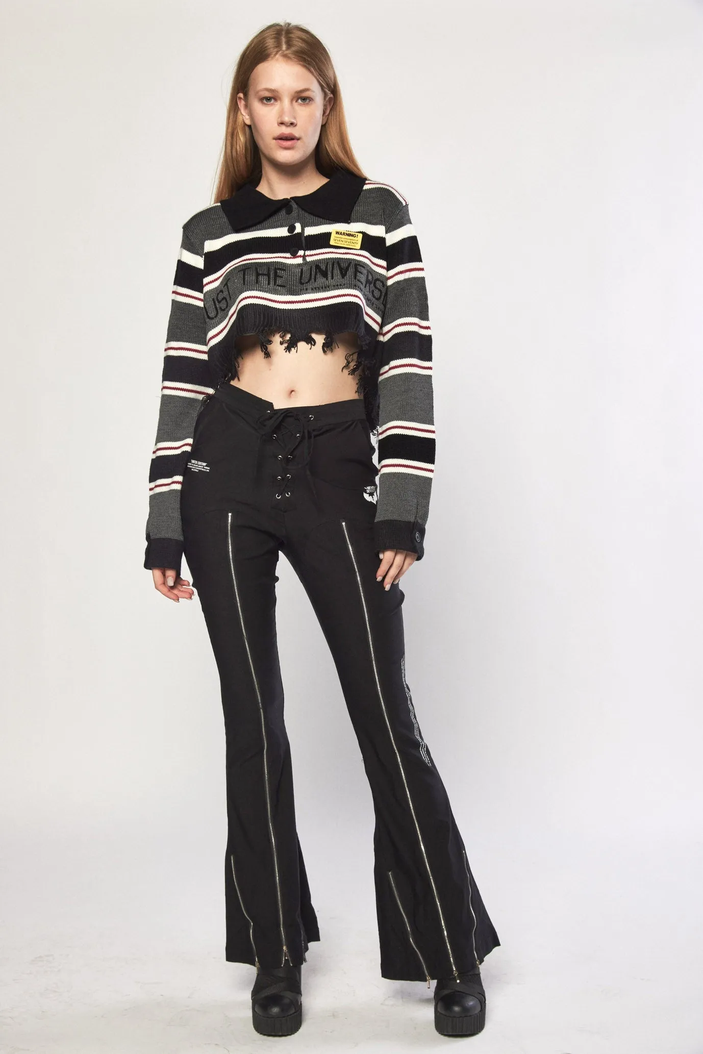 Long sleeve knit crop top | SHORA KNIT